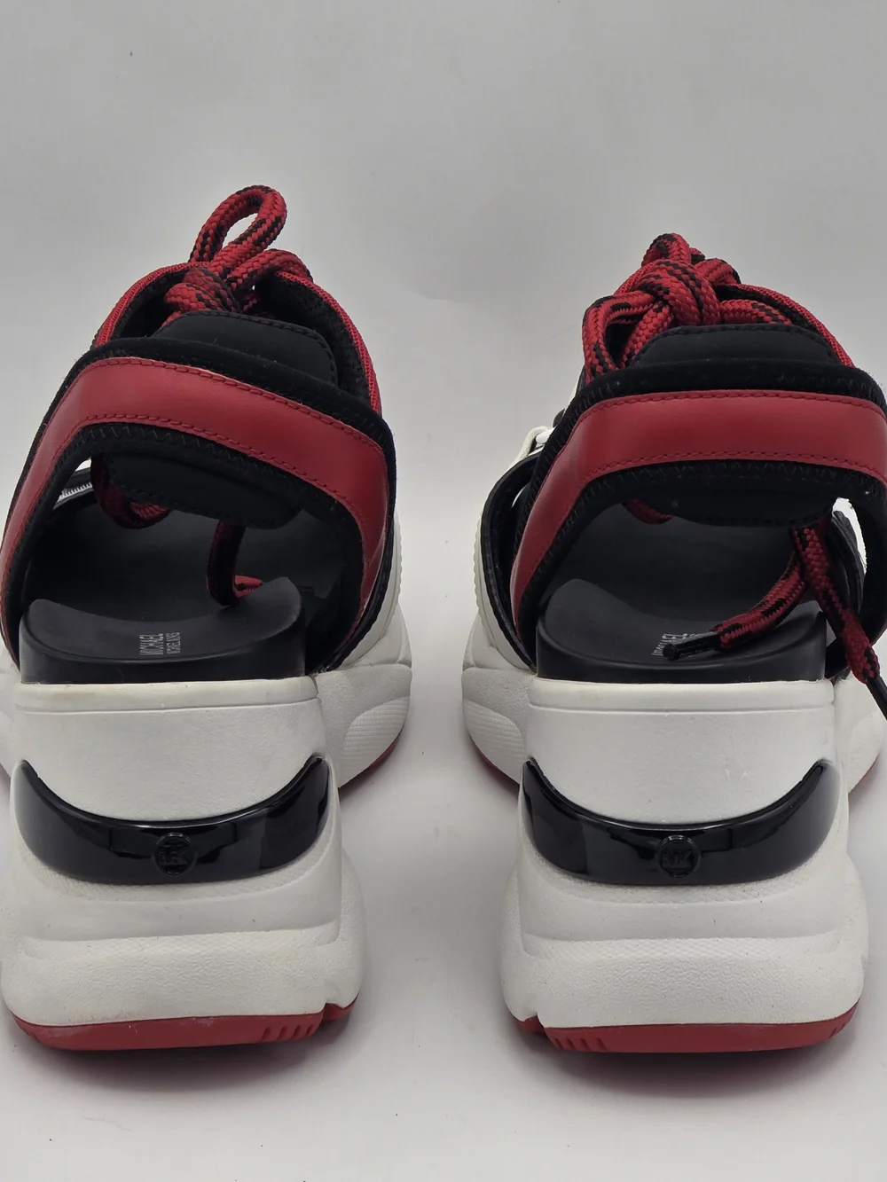 Michael Kors Red White Black Platform Sport Sandals